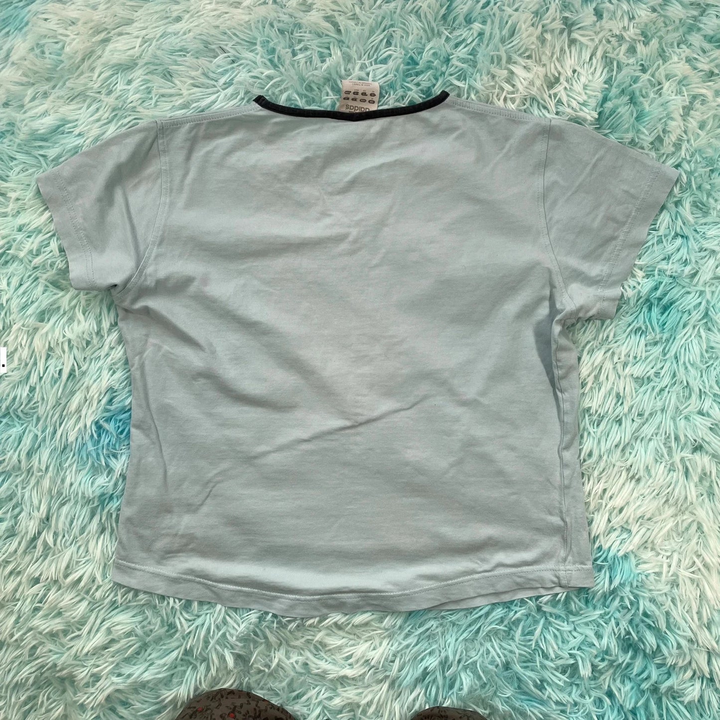 Vintage Y2K Light Blue Adidas T Shirt - Size 16