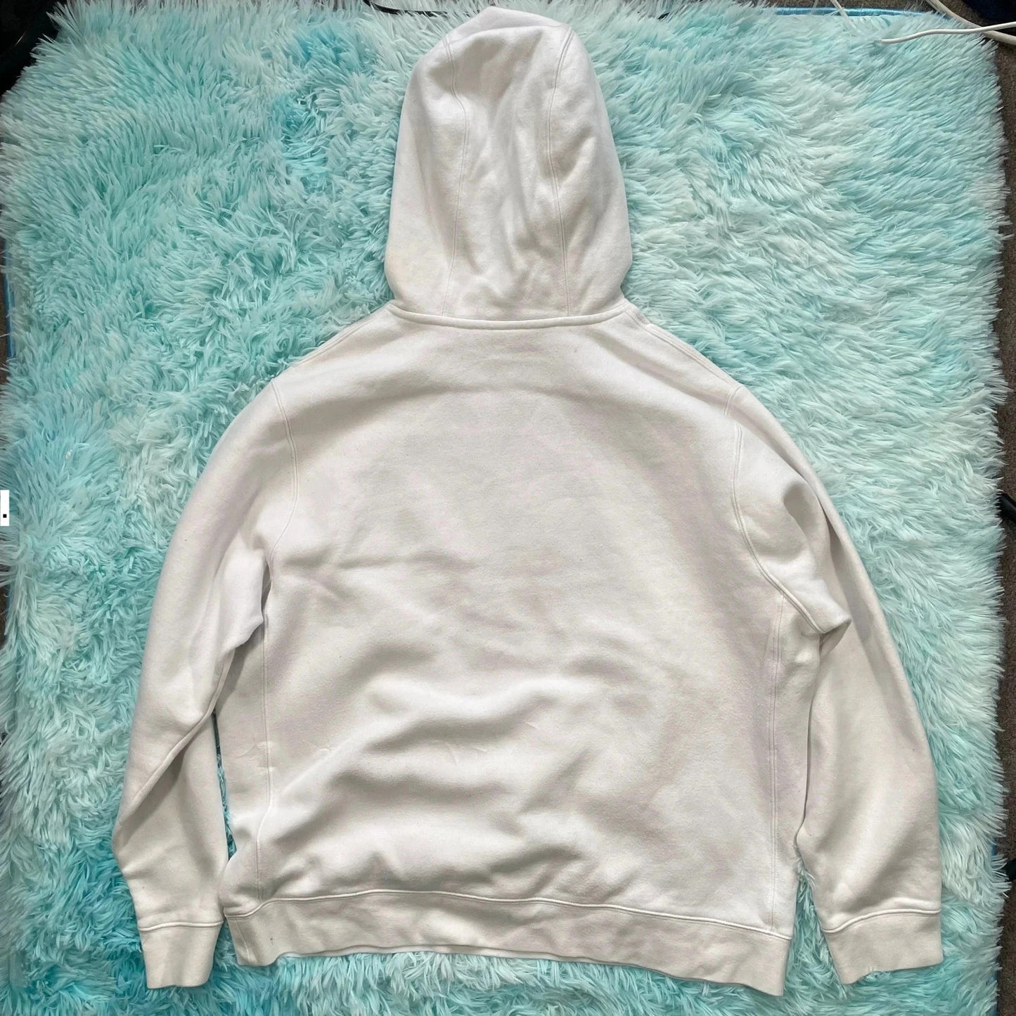 White Nike Hoodie Plain - Large