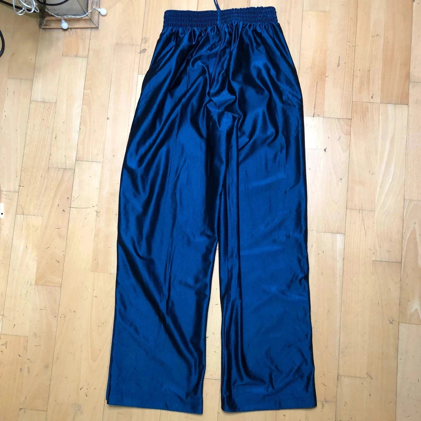 Vintage 90s Navy Blue Nike Tracksuit Bottoms Poppers - Small