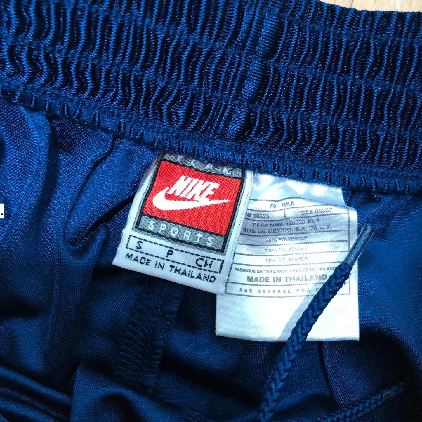 Vintage 90s Navy Blue Nike Tracksuit Bottoms Poppers - Small