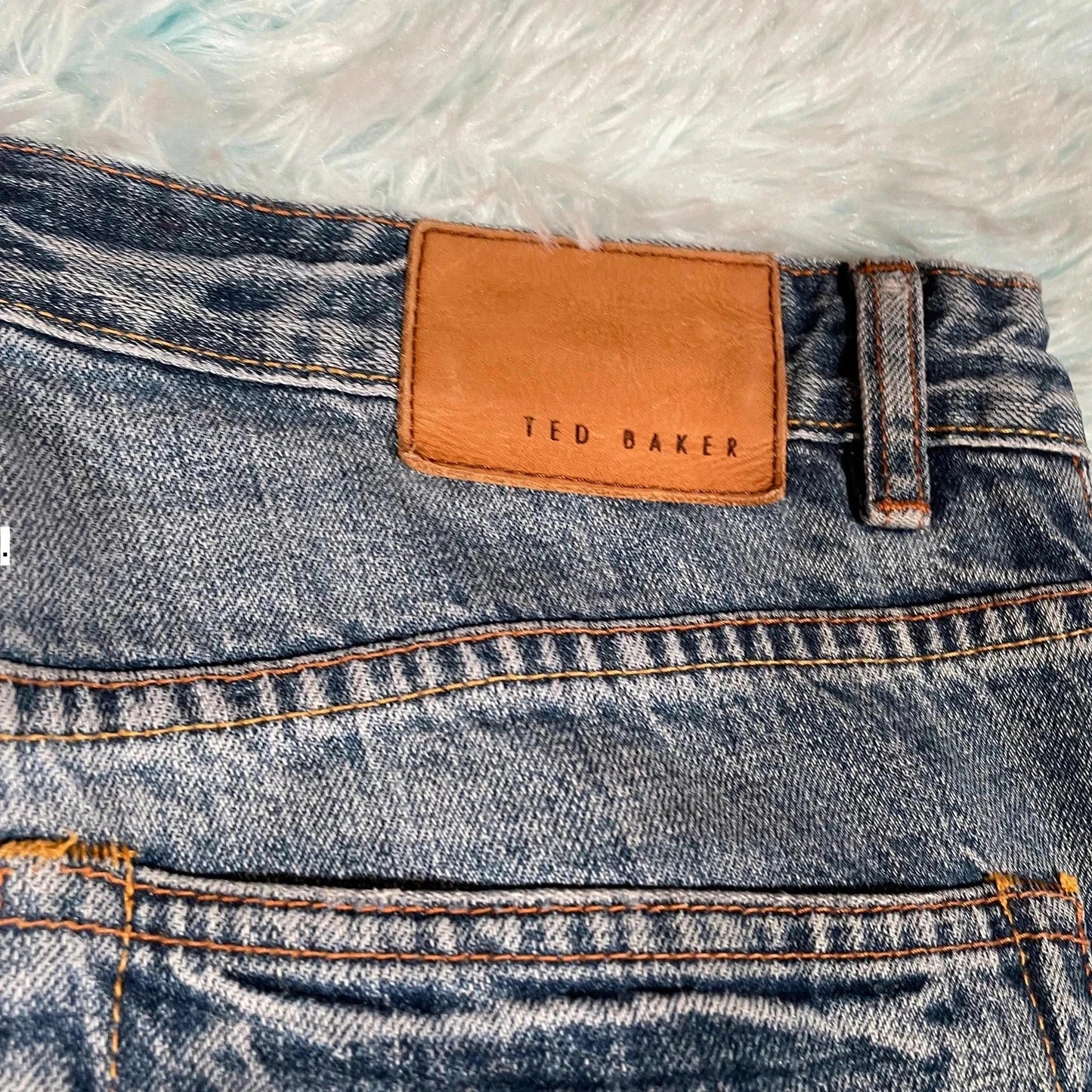 Vintage 00s Blue Ted Baker Jeans Straight Leg 36W 34L