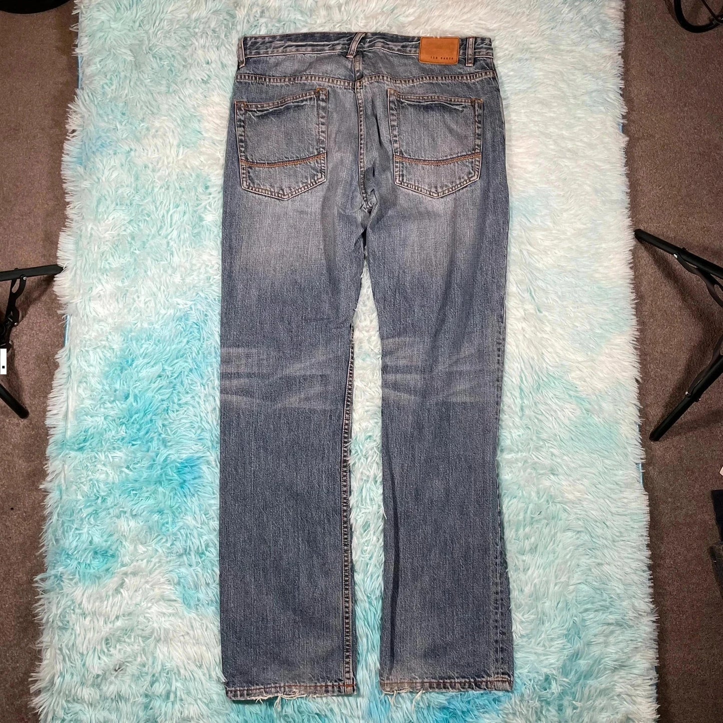 Vintage 00s Blue Ted Baker Jeans Straight Leg 36W 34L