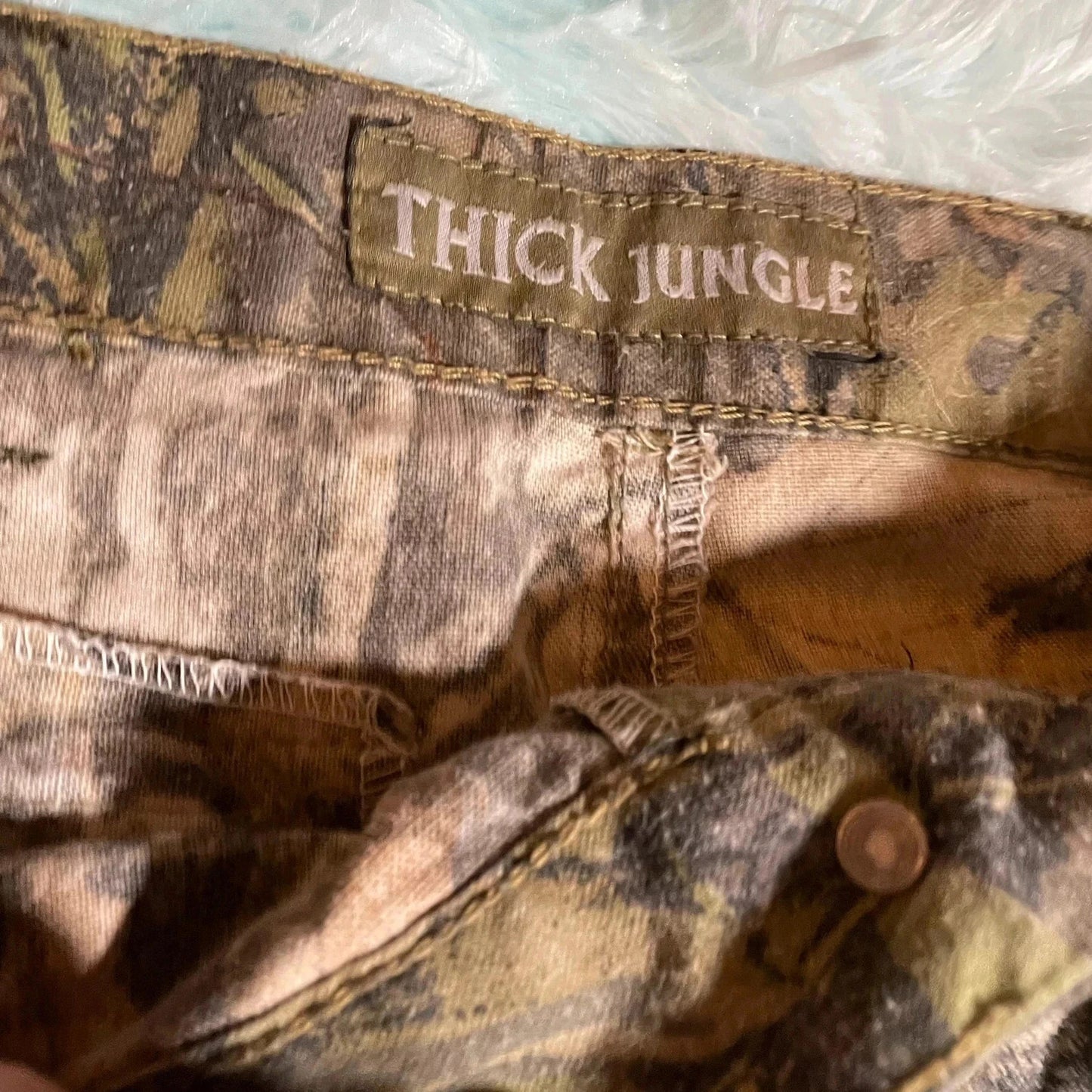Khaki Mossy Oak Camo Cargo Trousers - 34W