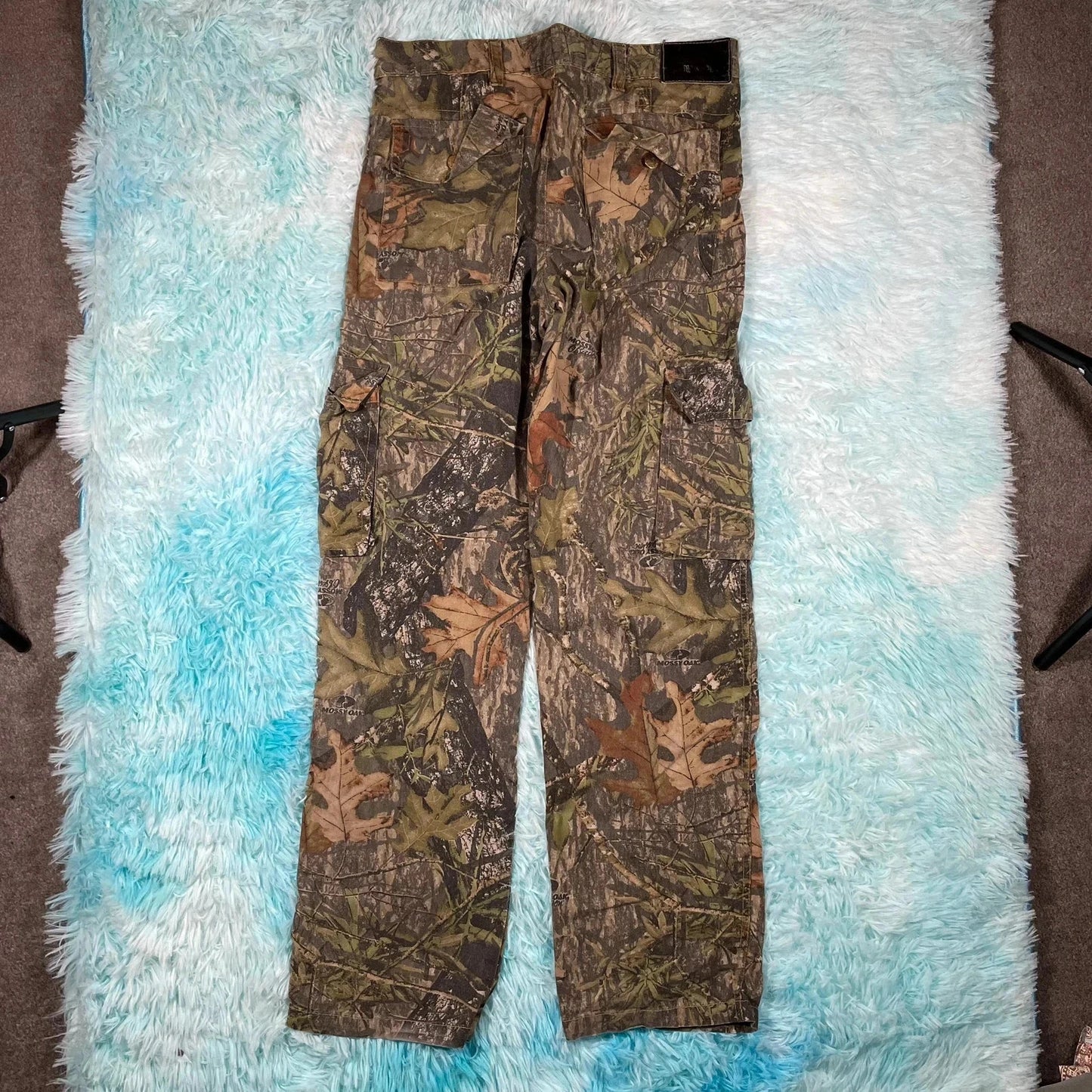 Khaki Mossy Oak Camo Cargo Trousers - 34W