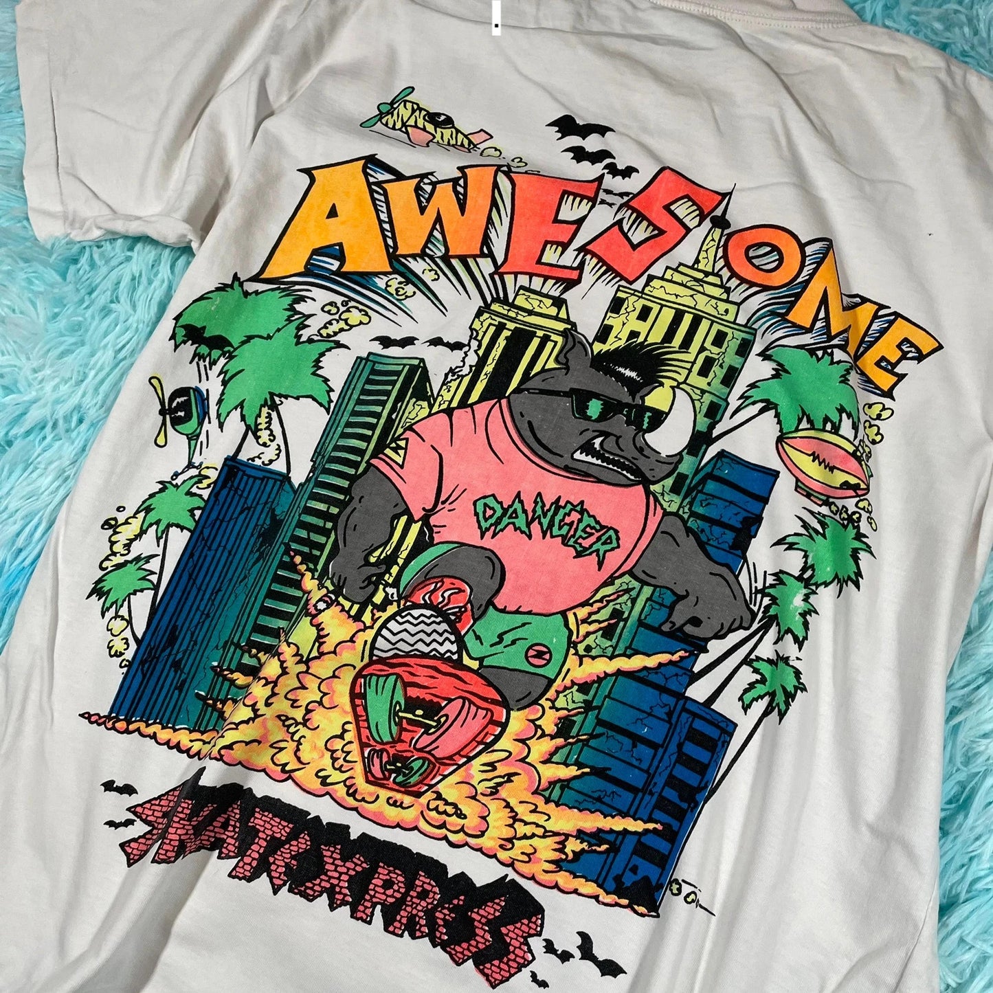 Vintage 80s Surf Graphic T Shirt - Large