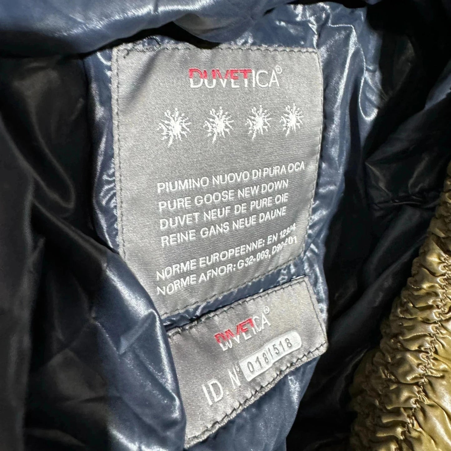 Khaki Duvetica Puffer Jacket Goose Down - Large