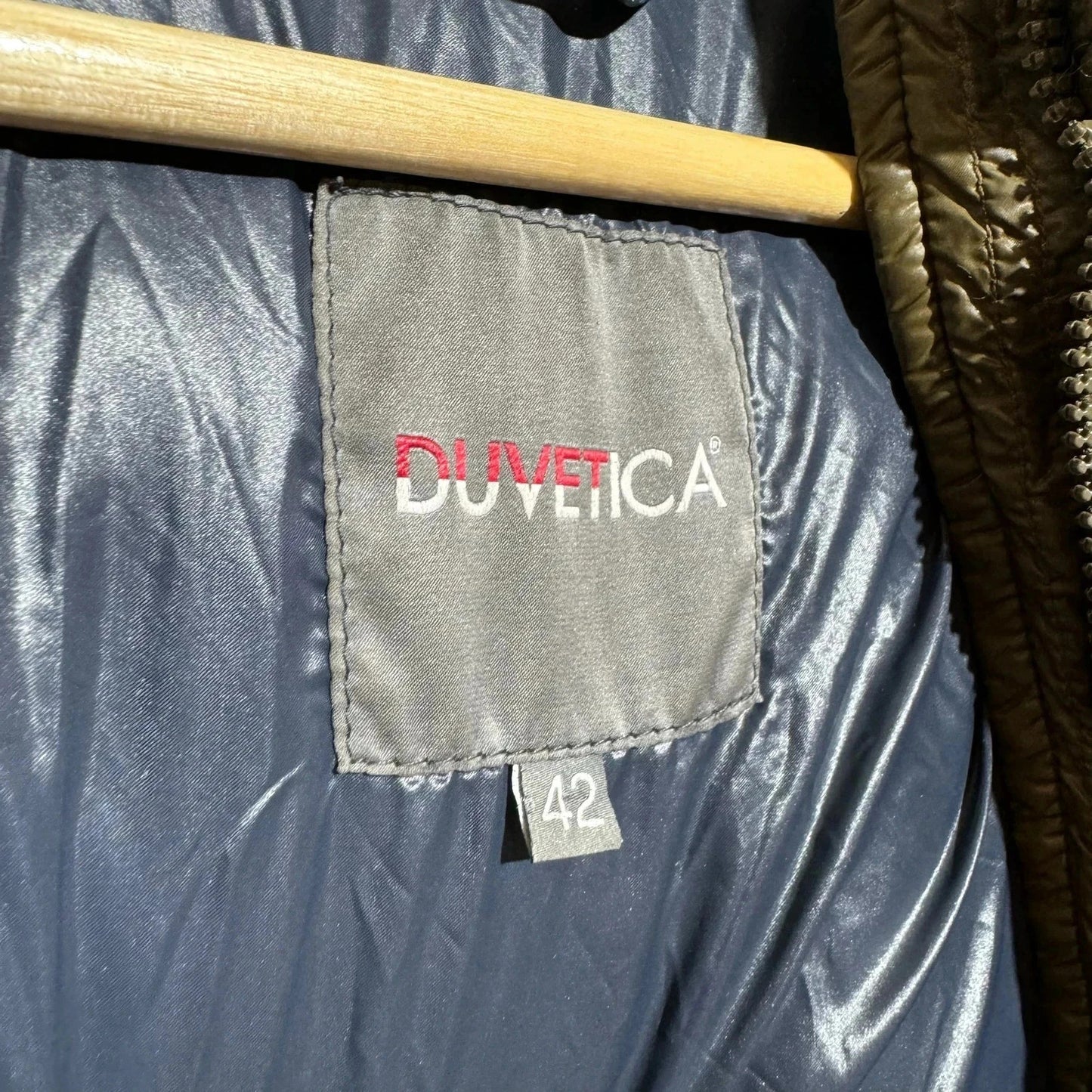 Khaki Duvetica Puffer Jacket Goose Down - Large