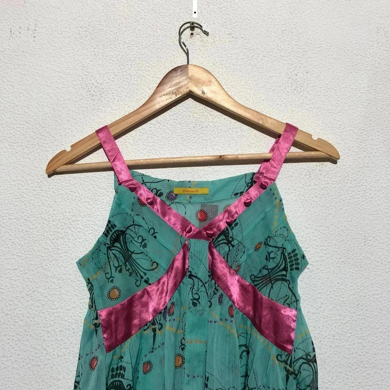 Vintage 00s Y2K Blue & Pink Cami Top Banilla B - Size 10