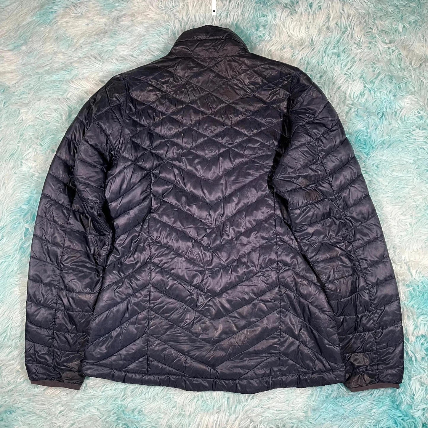 Navy Rab Puffer Jacket Microlight Pertex - Womens Small