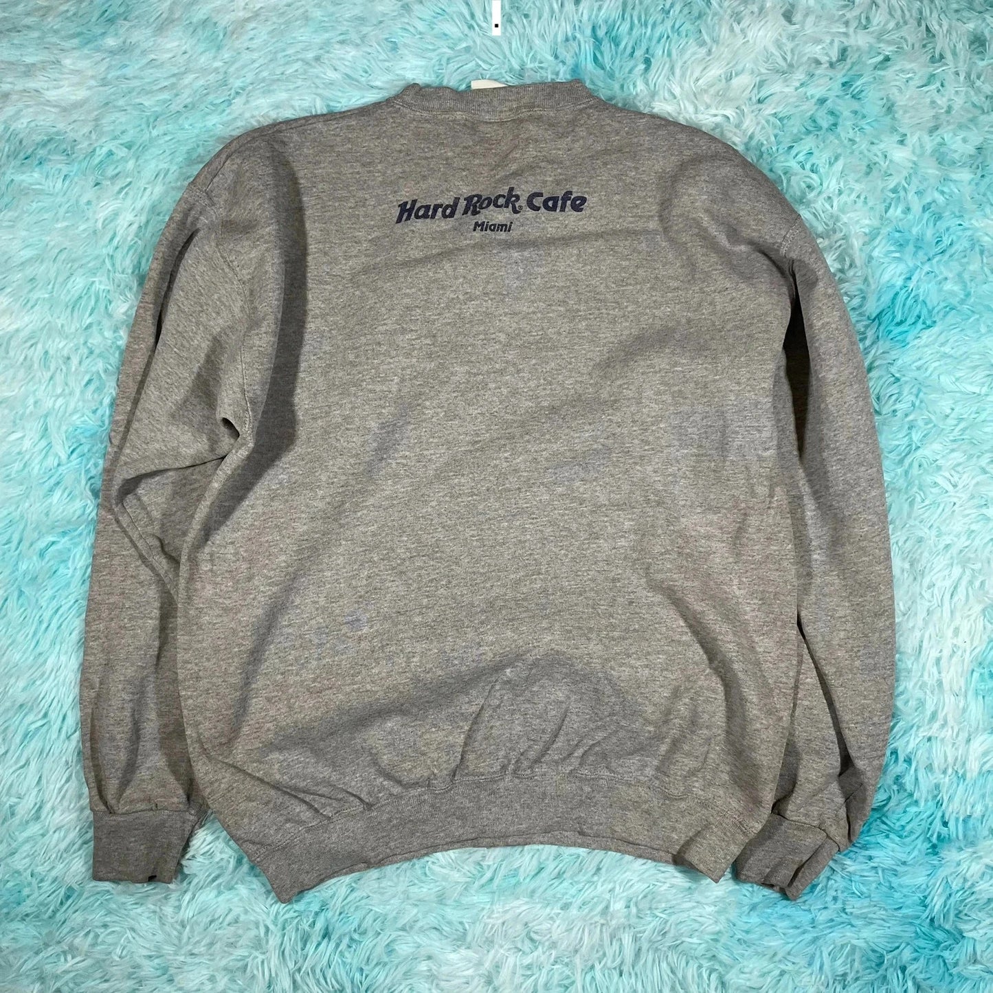 Vintage 90s Grey Hard Rock Cafe Miami Sweatshirt - Large