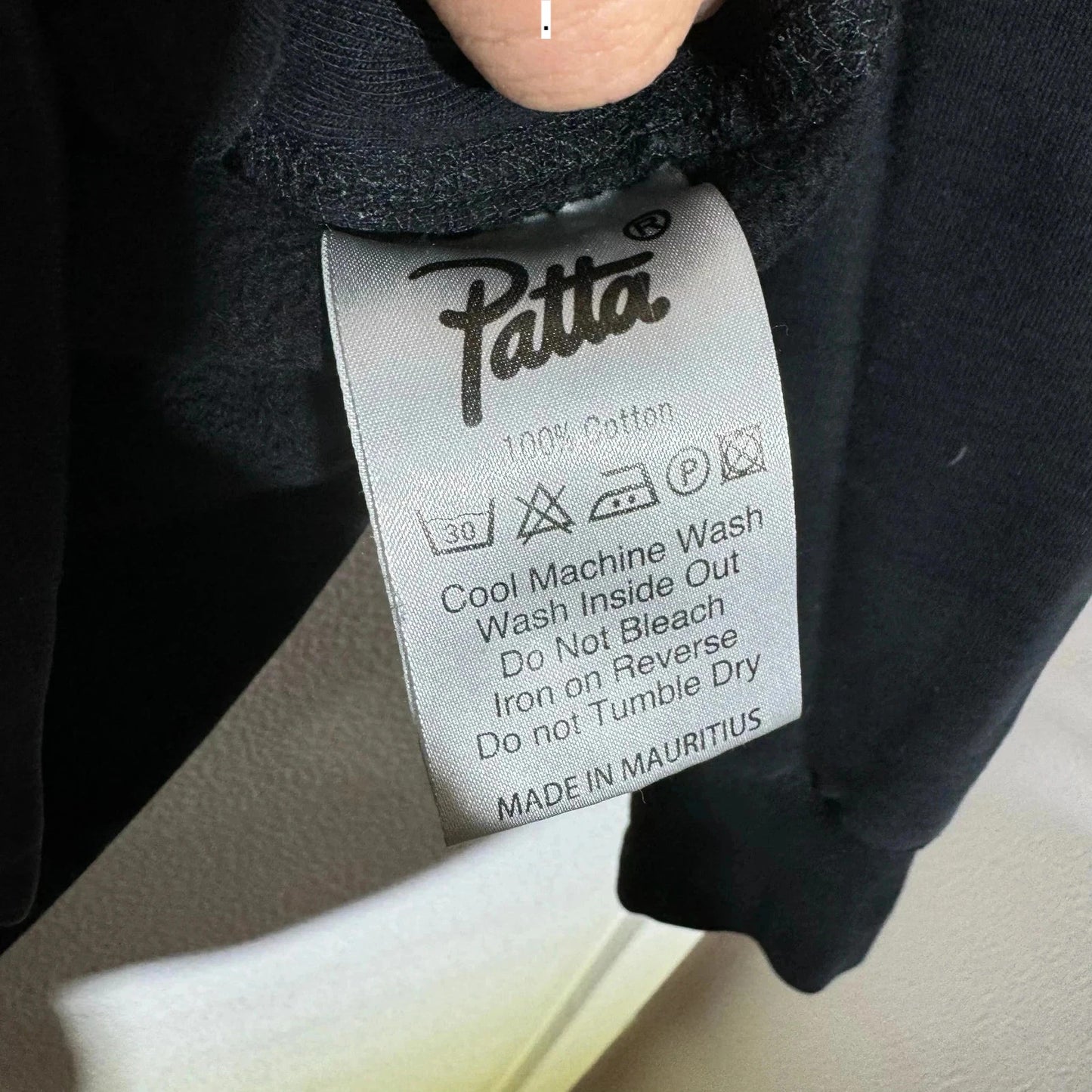 Black Patta Hoodie Plain - Medium