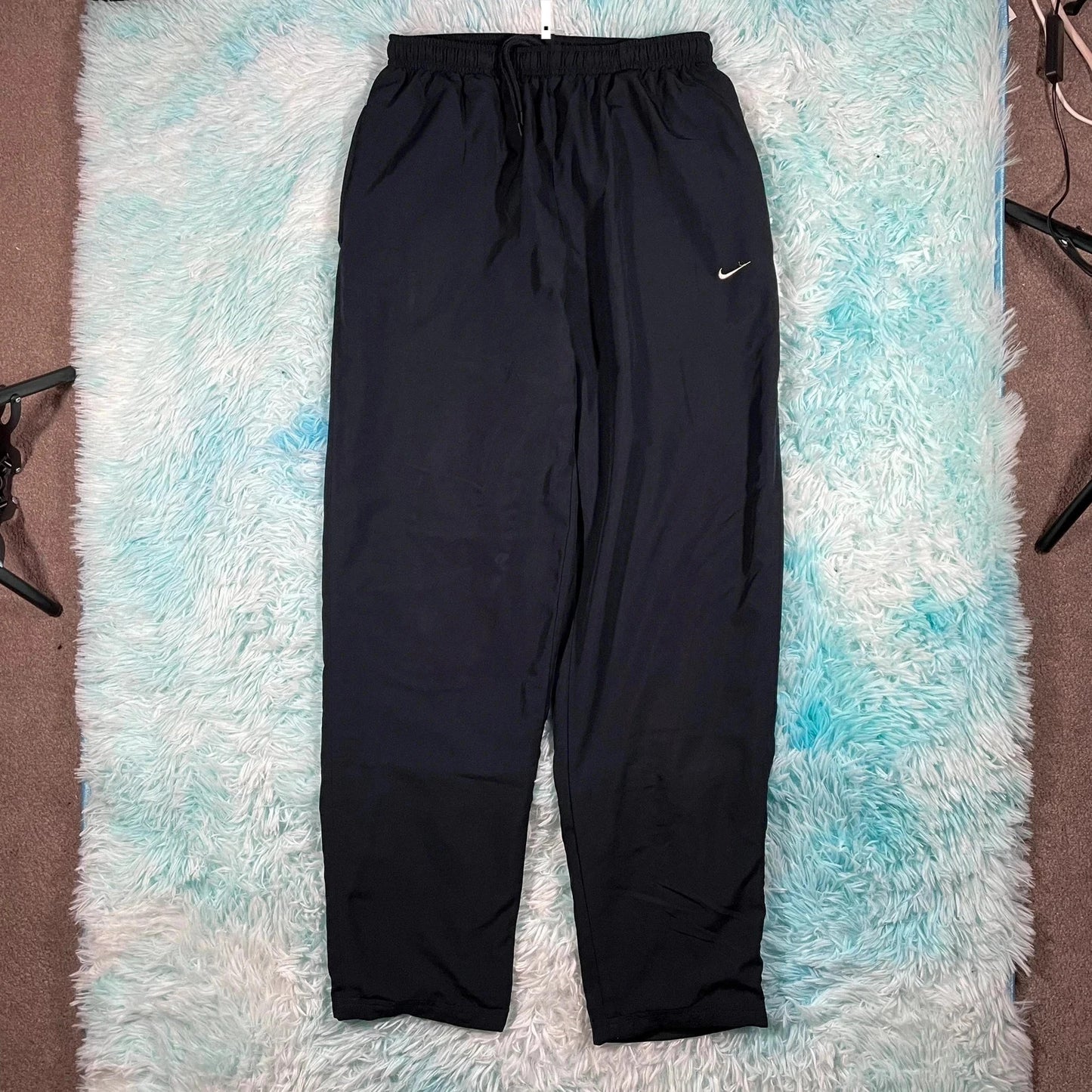 Vintage 00s Black Nike Tracksuit Bottoms - Medium