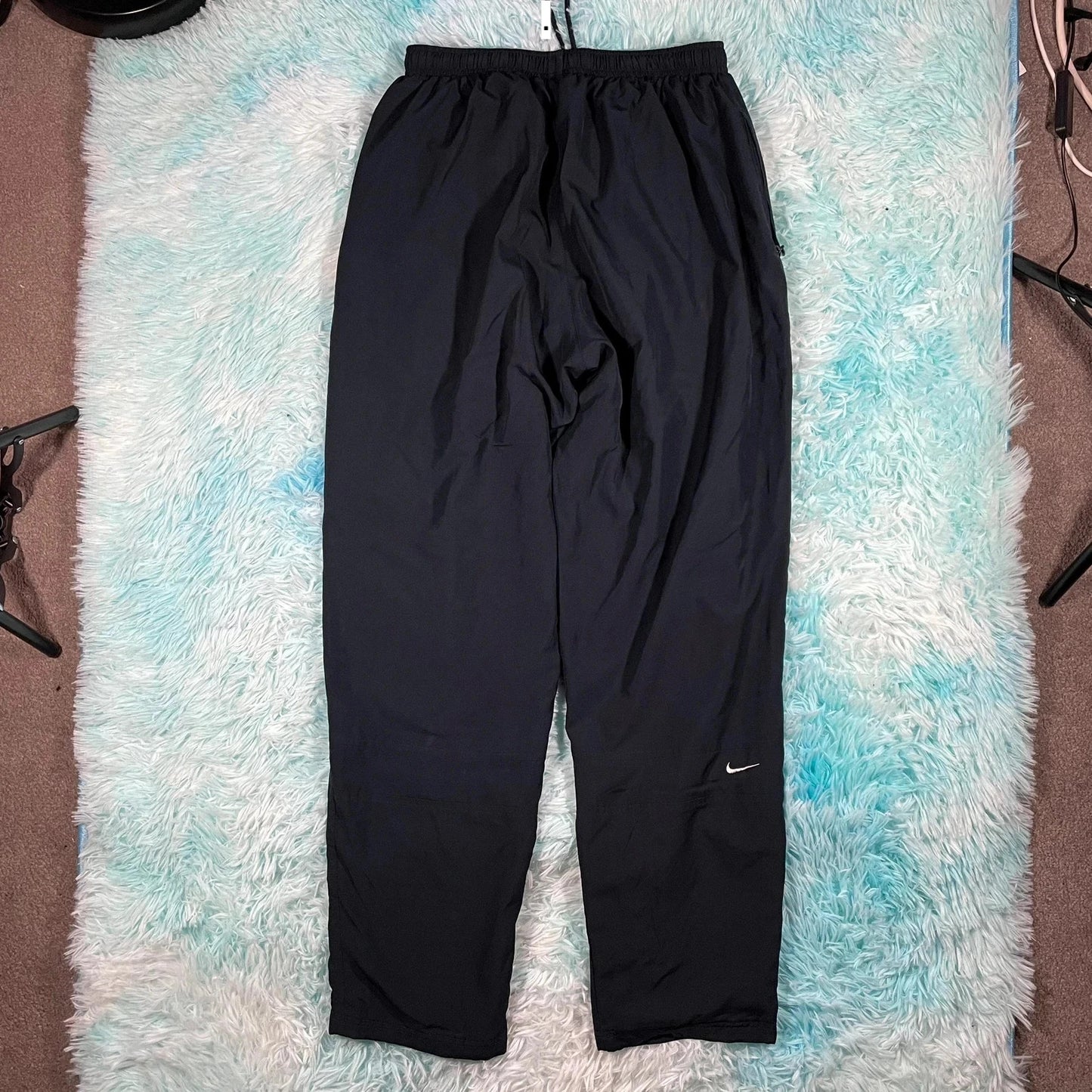 Vintage 00s Black Nike Tracksuit Bottoms - Medium