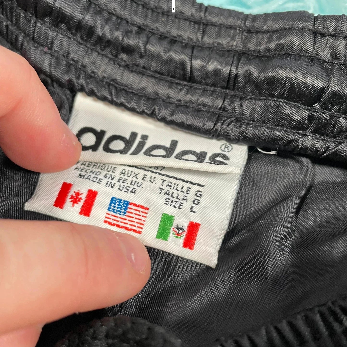Vintage 90s Black Adidas Running Shorts - Large