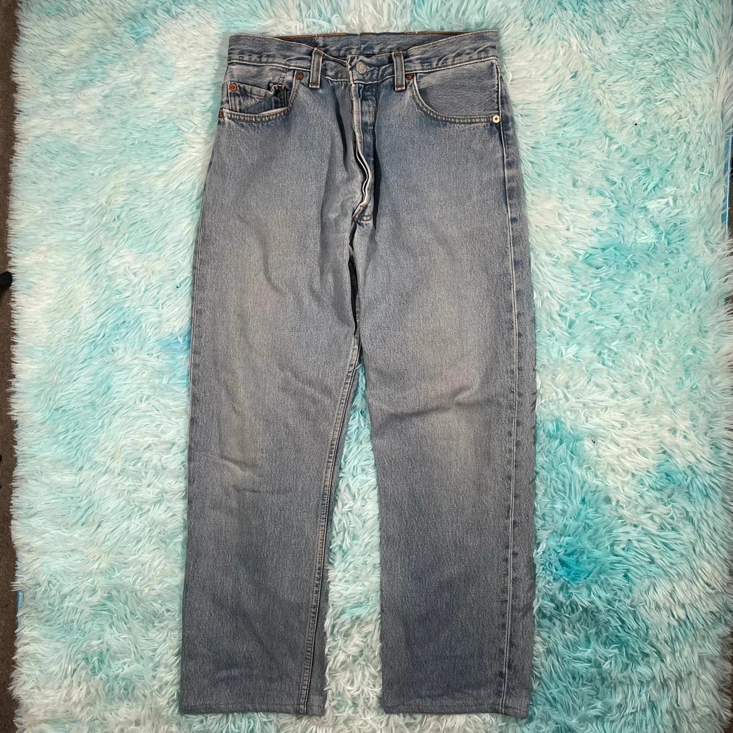 Vintage 90s Blue Levi’s 501 Jeans Straight Leg - 34W 34L