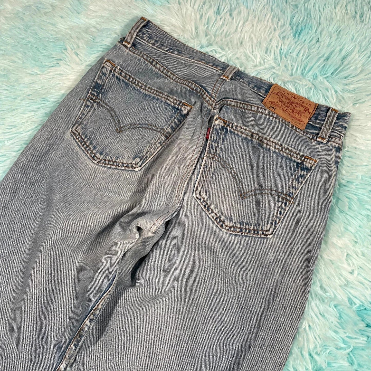 Vintage 90s Blue Levi’s 501 Jeans Straight Leg - 34W 34L