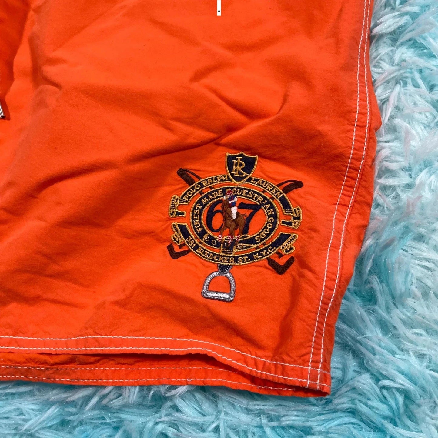 Vintage Orange Polo Ralph Lauren Swim Shorts - 32W