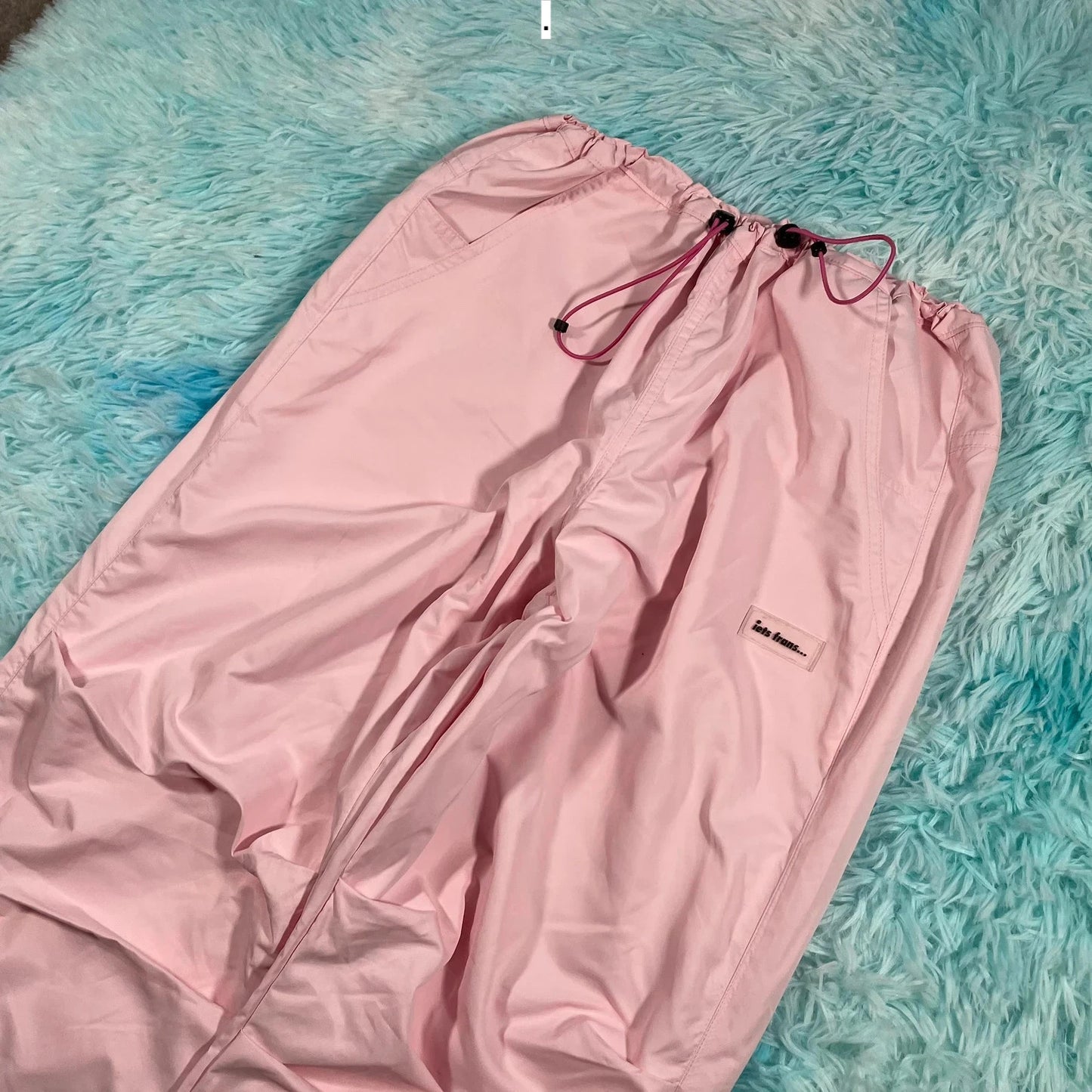 Pink iets frans Baggy Parachute Pants Urban Outfitters - Small