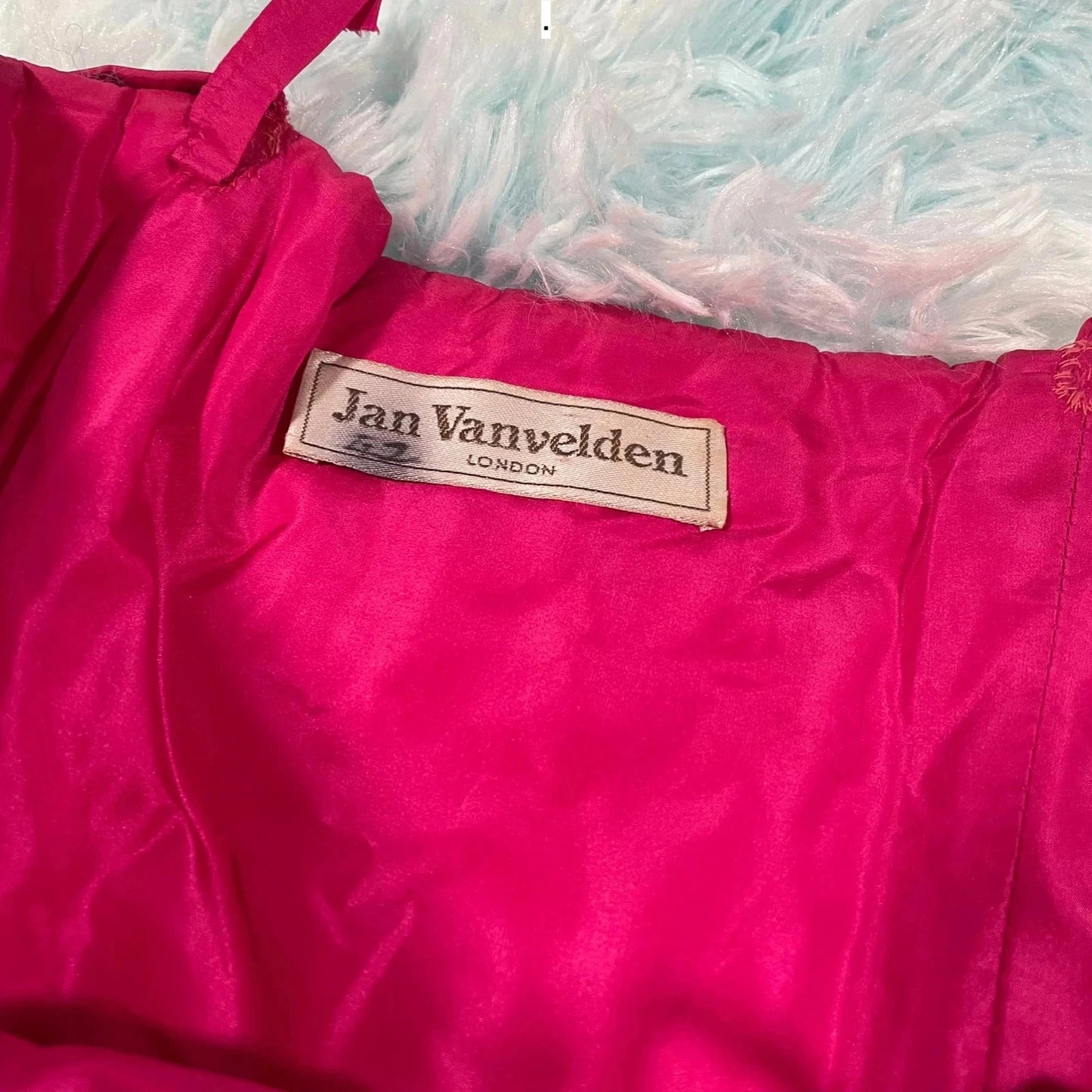 Vintage 80s Pink Jan Vanvelden Ball Gown Dress -
