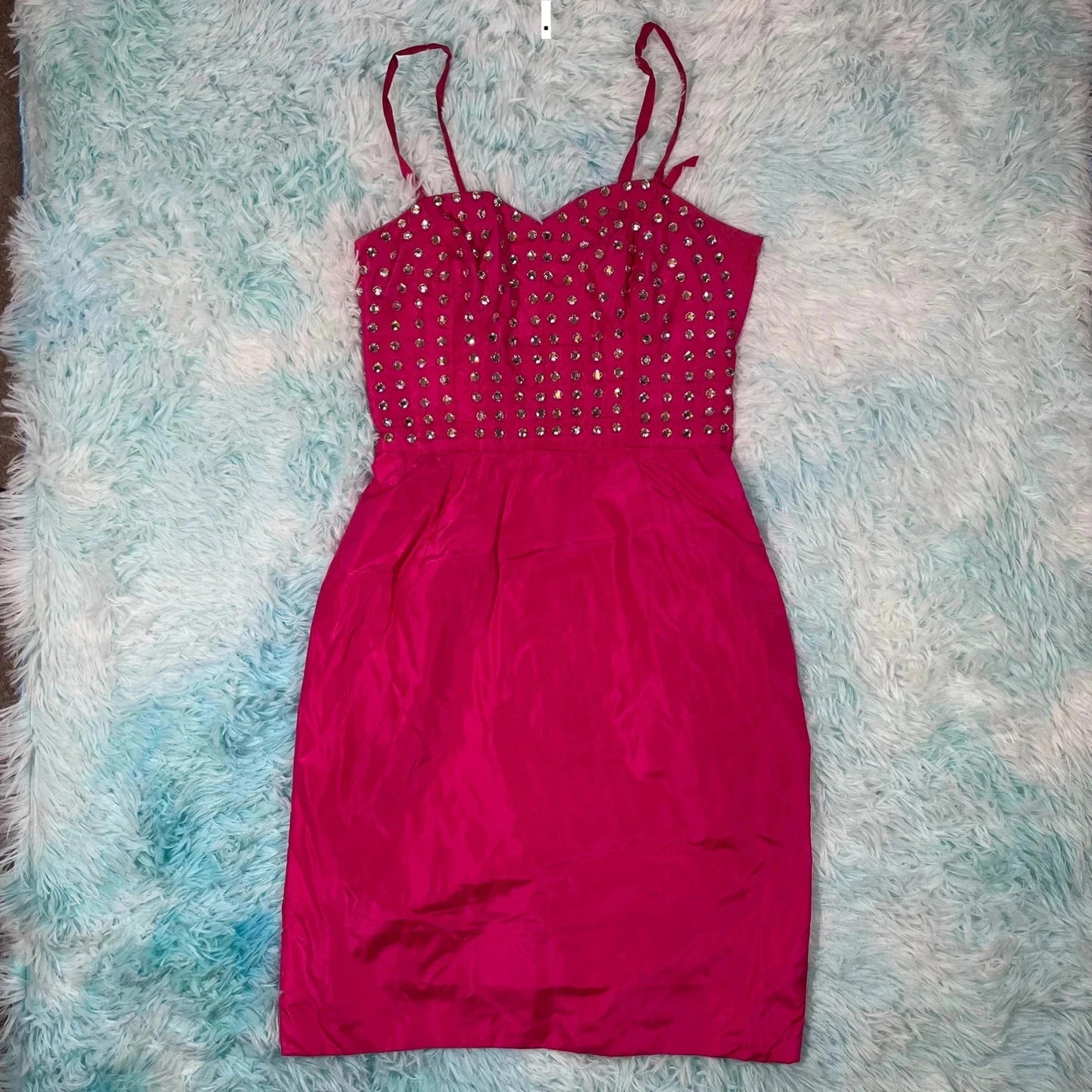 Vintage 80s Pink Jan Vanvelden Ball Gown Dress -