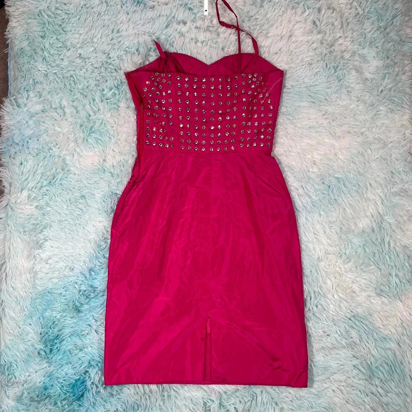 Vintage 80s Pink Jan Vanvelden Ball Gown Dress -
