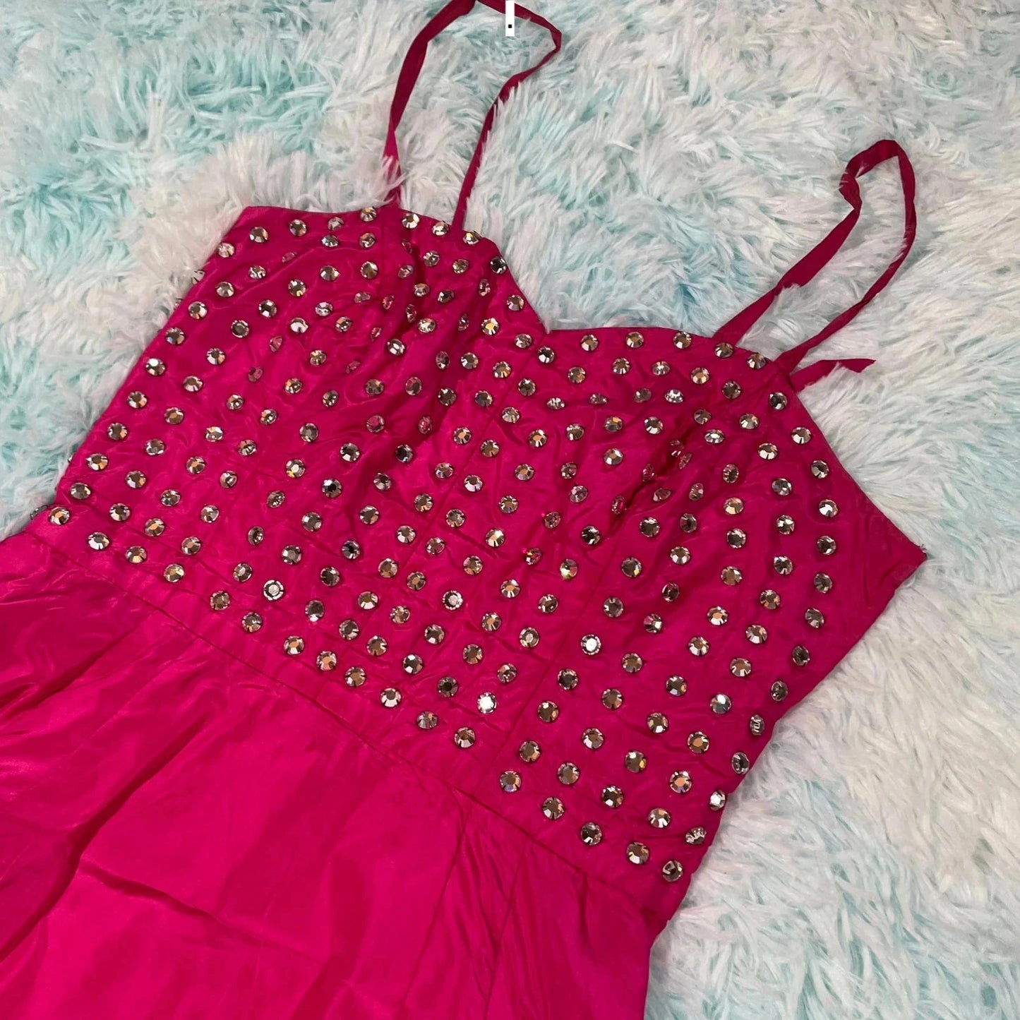 Vintage 80s Pink Jan Vanvelden Ball Gown Dress -