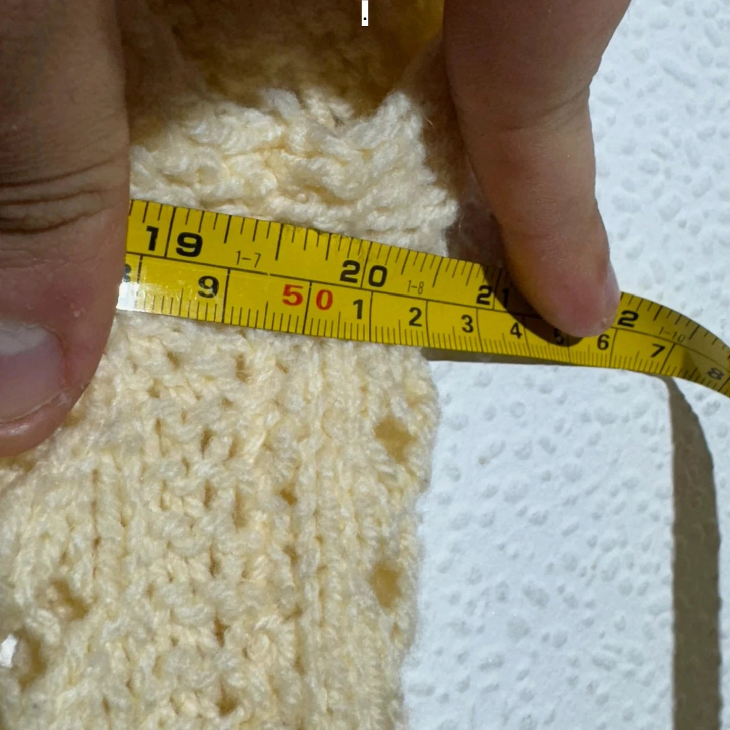 Vintage 90s Cream Sweater Vest Cardigan - Small