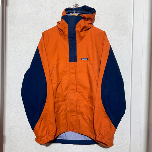 Vintage Orange & Navy Patagonia Windbreaker Jacket - Large