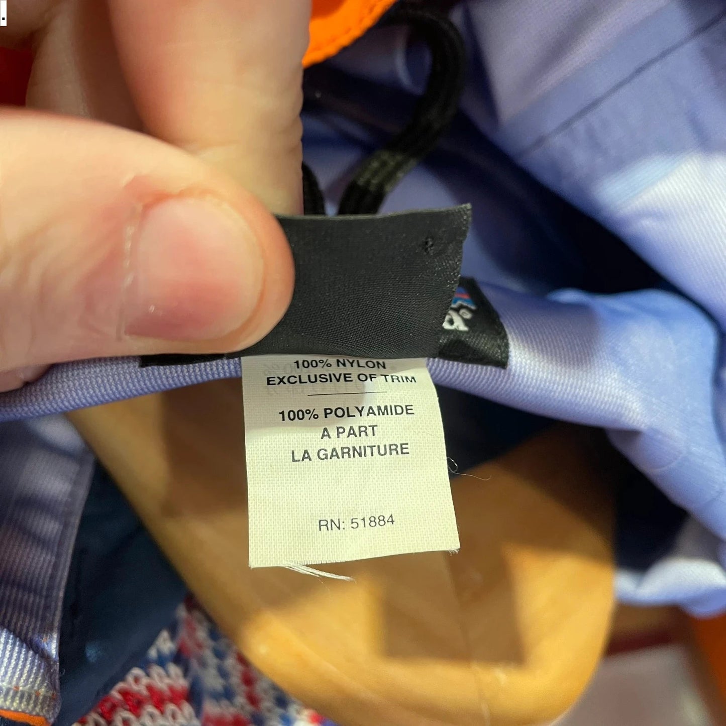 Vintage Orange & Navy Patagonia Windbreaker Jacket - Large