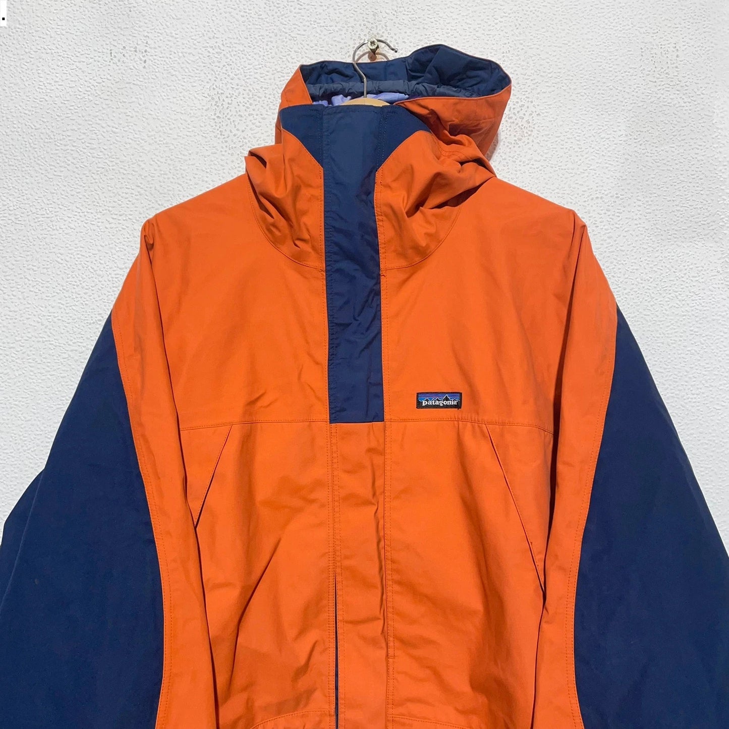 Vintage Orange & Navy Patagonia Windbreaker Jacket - Large