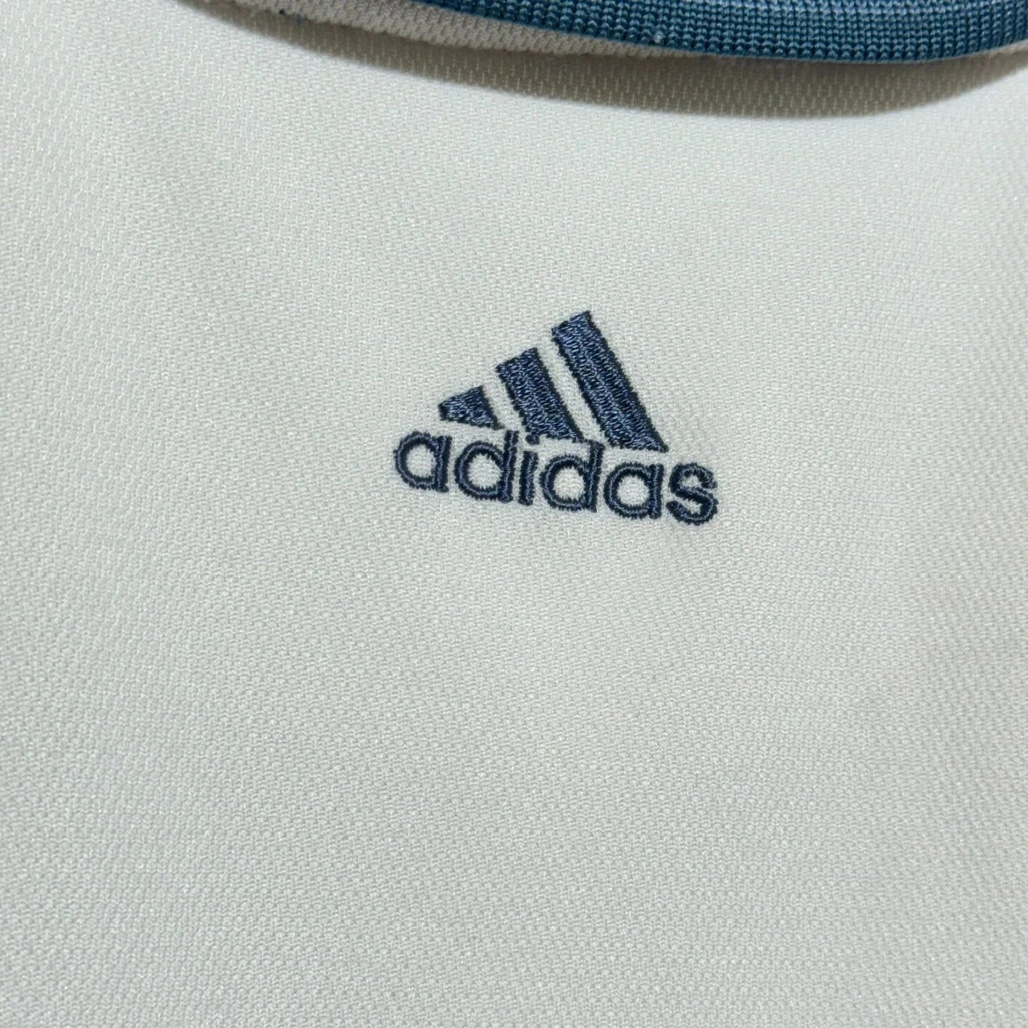 Vintage 90s White Adidas Tennis Polo Shirt - Large