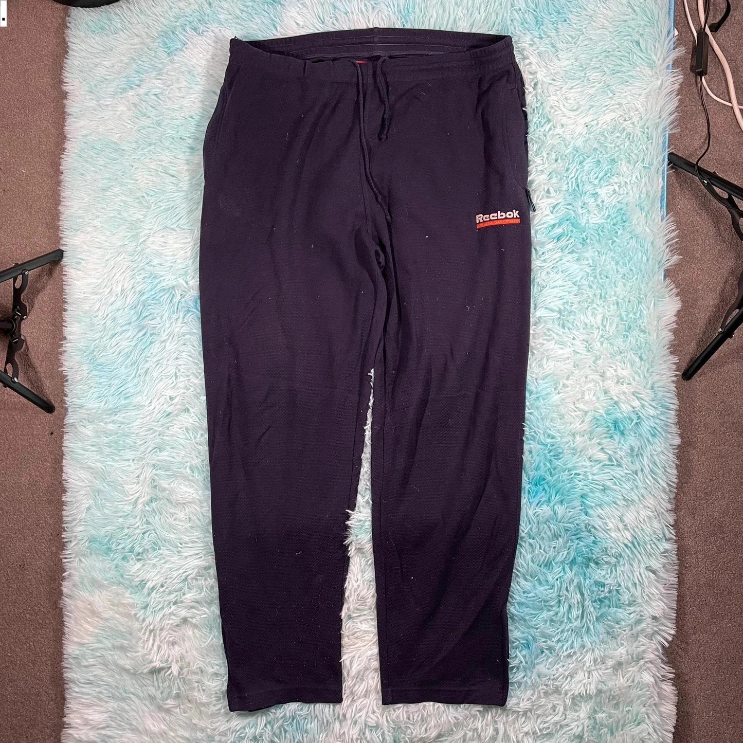 Vintage 90s Navy Reebok Baggy Joggers - XL