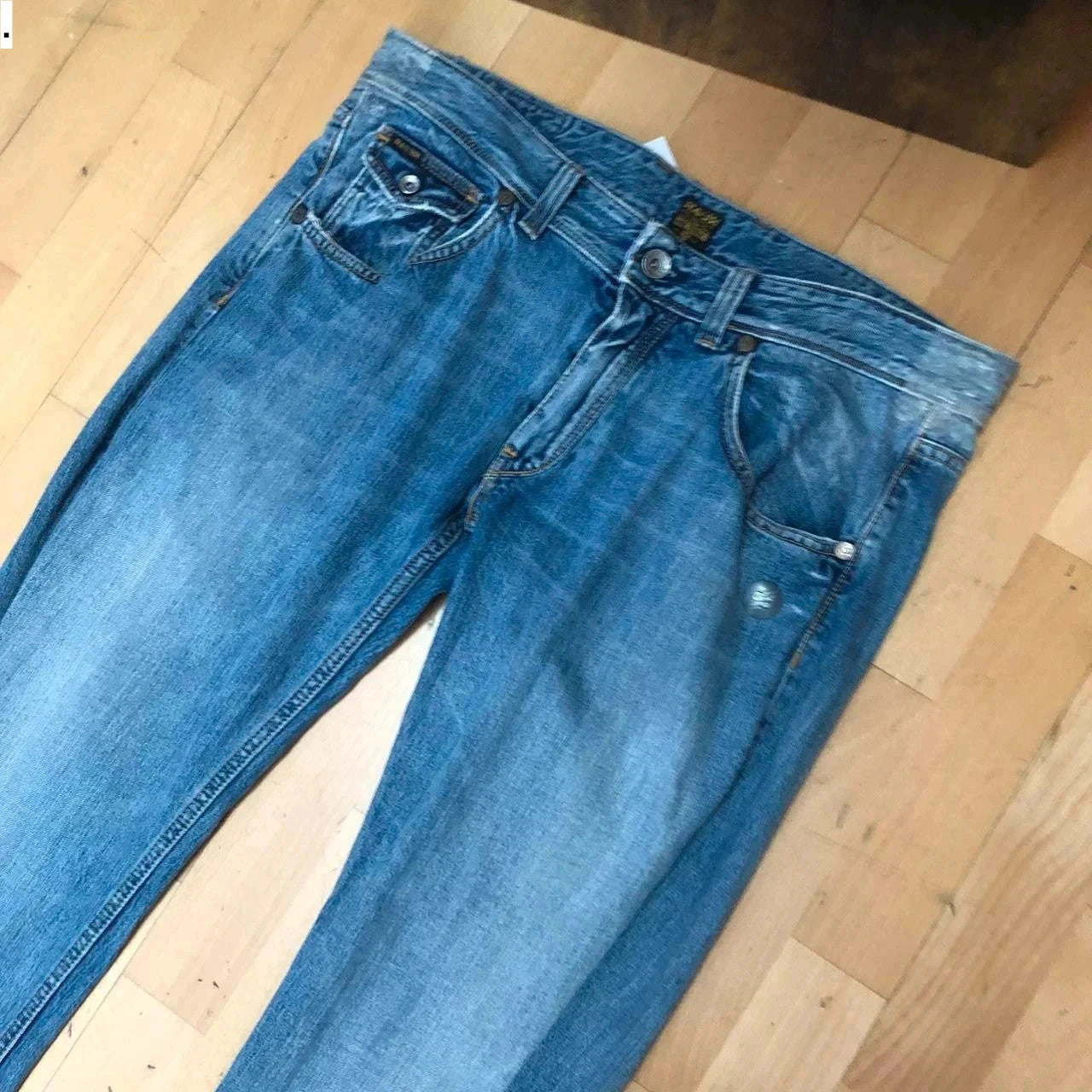 Vintage 90s Embroidered Jeans - 38W 32L