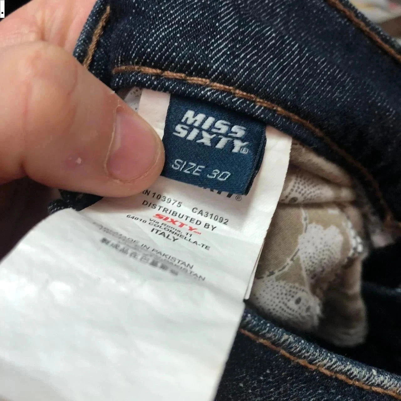 Vintage Navy Miss Sixty Jeans Slim Fit - Size 30 UK12