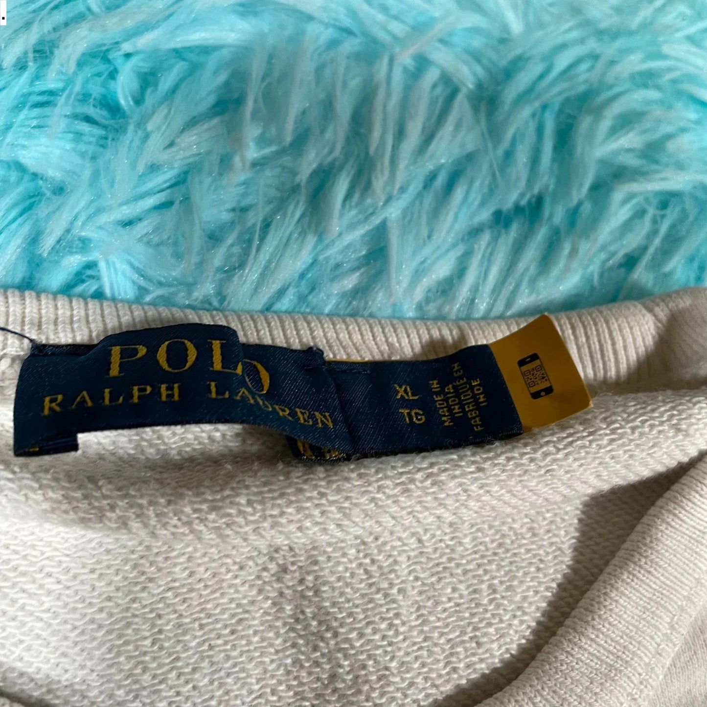 White Polo Ralph Lauren Sweatshirt Spellout - Womens XL