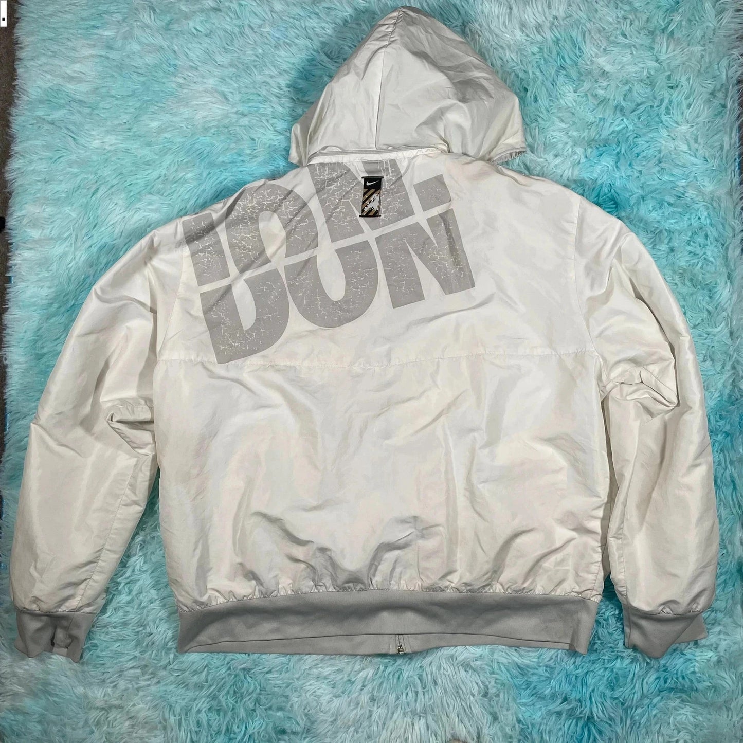 Vintage 00s Y2K White Nike Track Jacket - XL