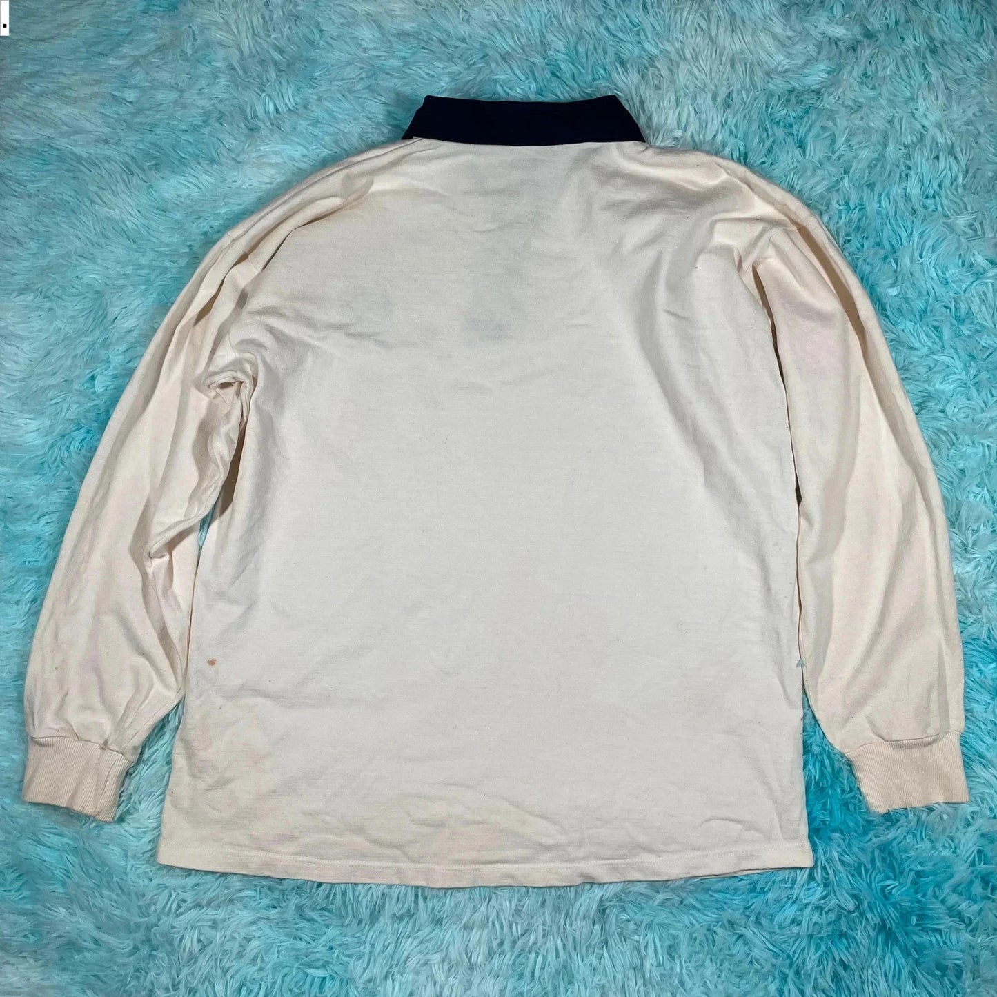 Vintage 80s White Scotland Rugby Shirt Cotton Traders - Large