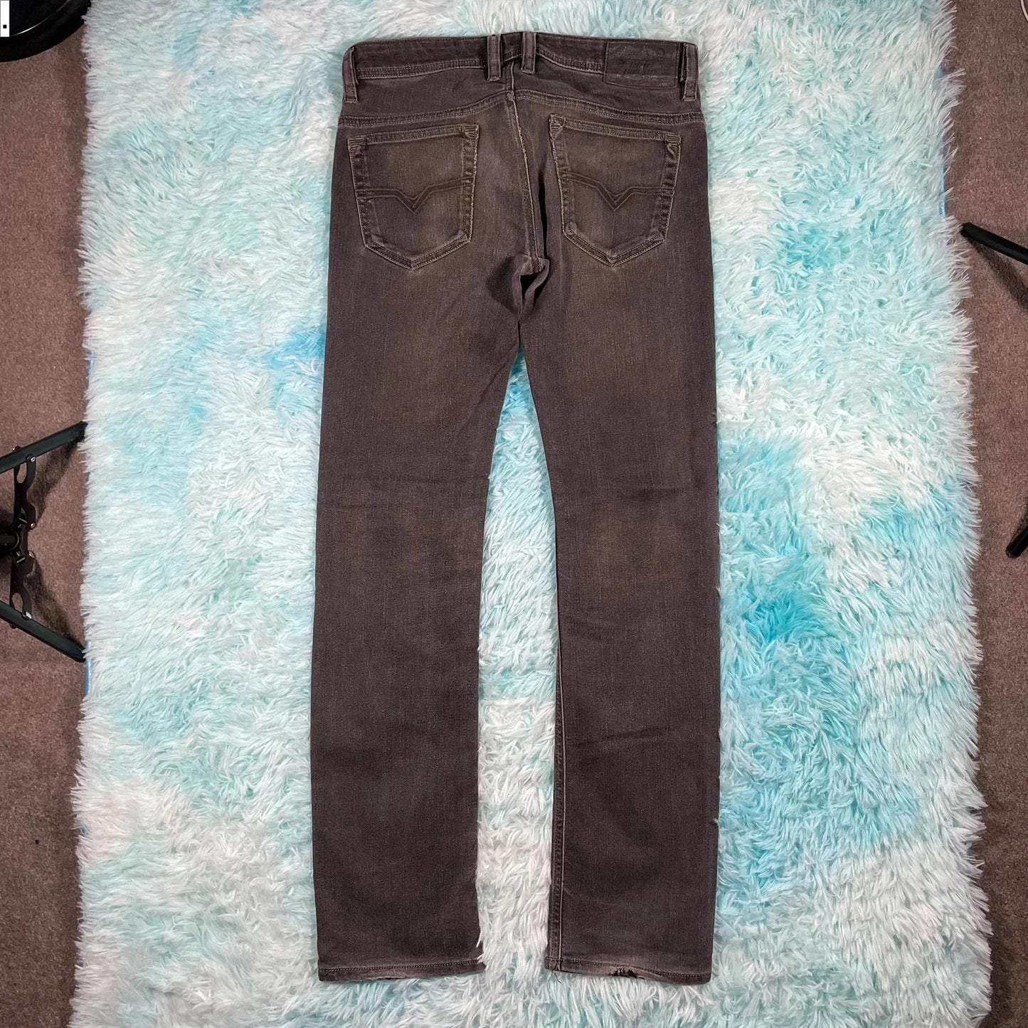 Dark Grey Diesel Jeans Safado Slim Straight Leg - 29W 32L