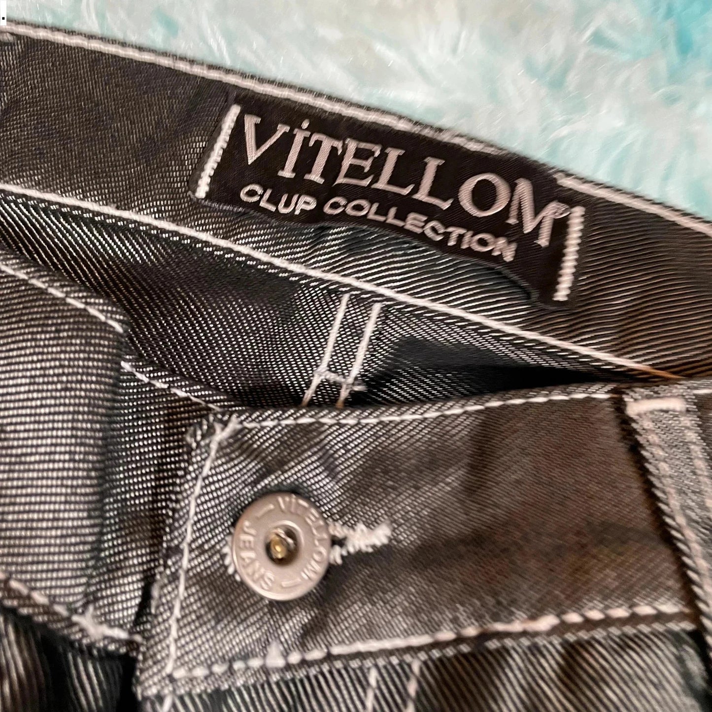 Deadstock Vintage 90s Vitellom Jeans Silver - 38W 32L