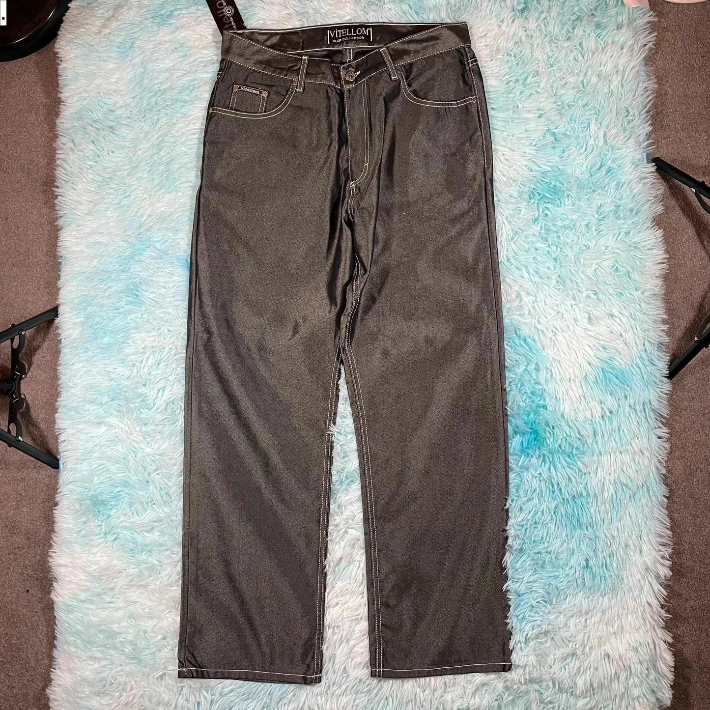 Deadstock Vintage 90s Vitellom Jeans Silver - 38W 32L