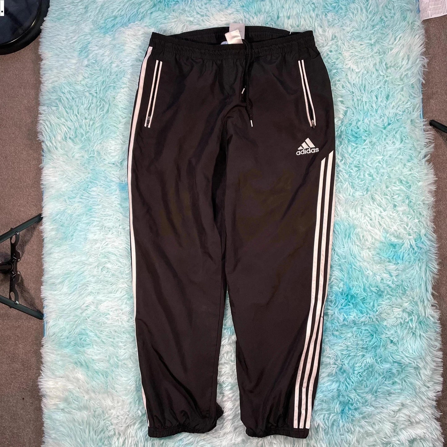 Vintage 00s Black Adidas Tracksuit Bottoms - XL