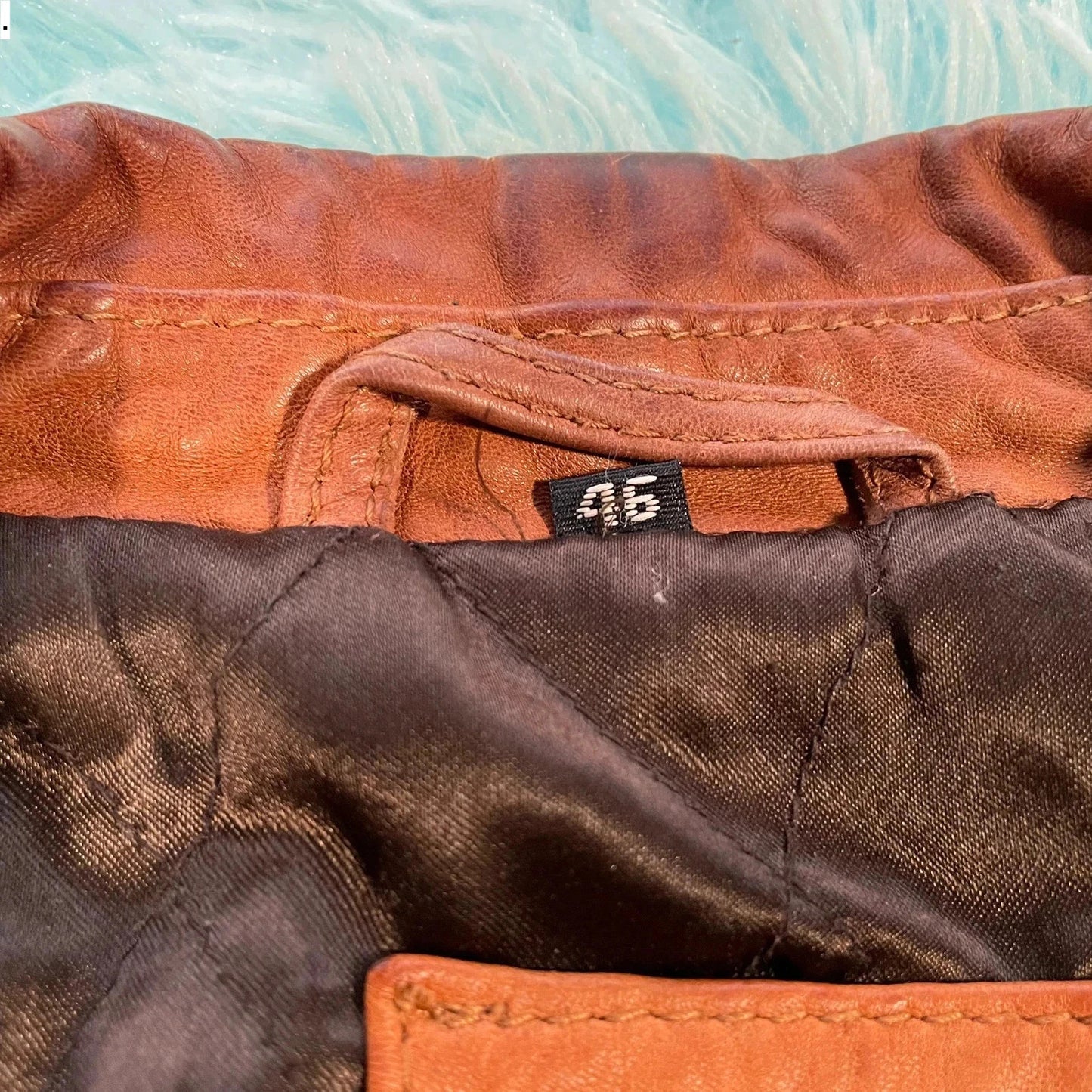 Vintage Brown Snapshot Leather Jacket - XL