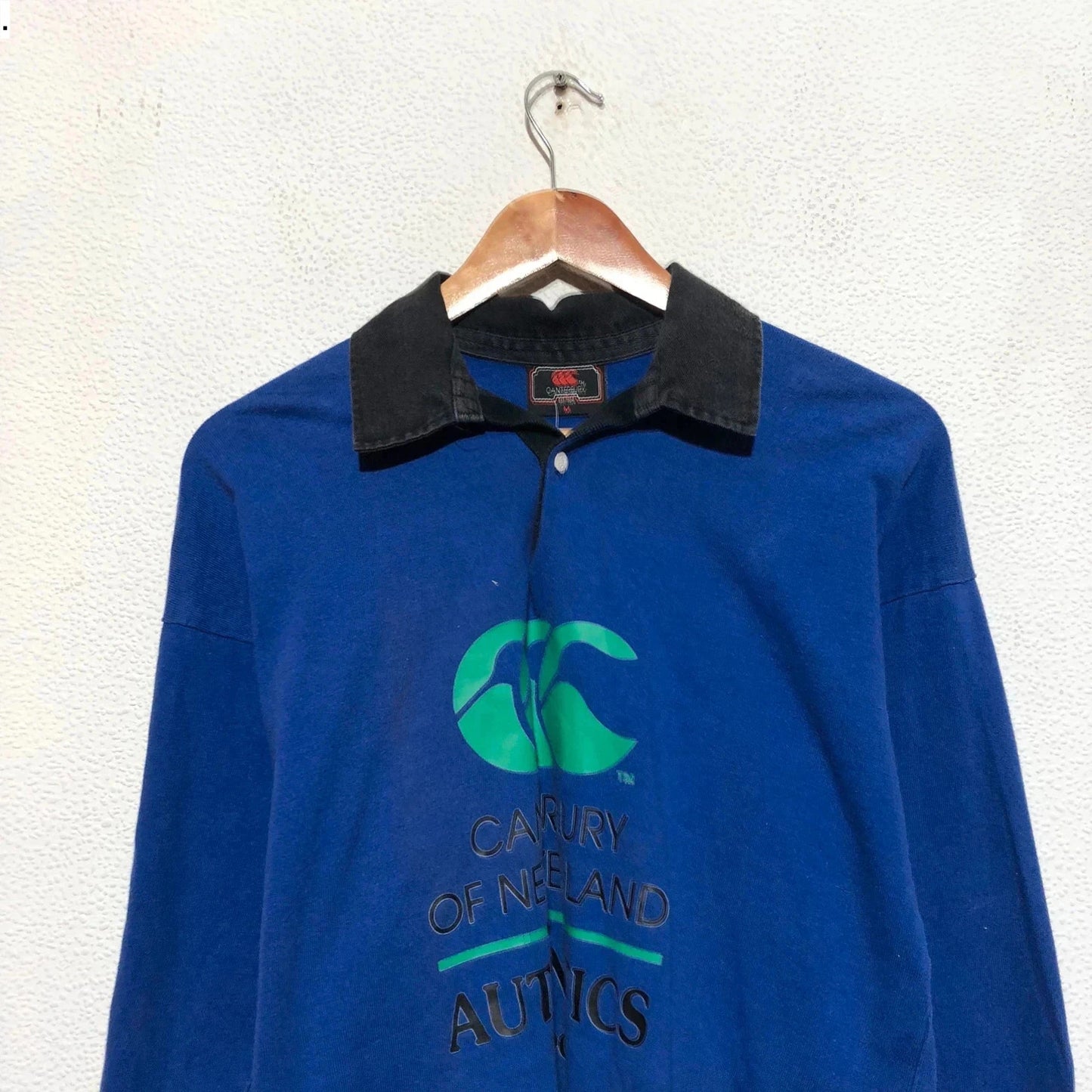 Vintage 90s Blue Canterbury Rugby Shirt - Medium