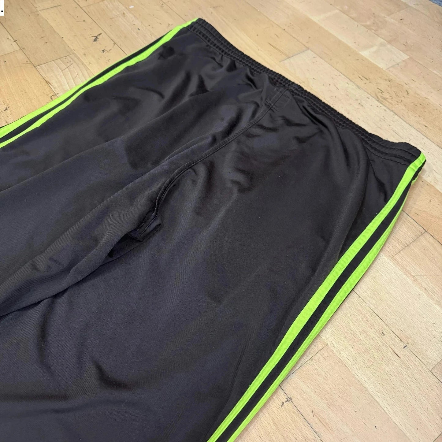 Vintage 00s Adidas Tracksuit Bottoms Brown & Green - Large