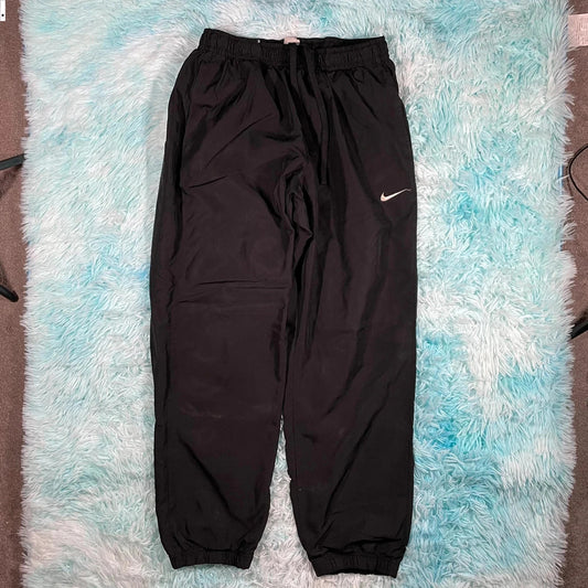 Vintage Black Nike Tracksuit Bottoms - Large