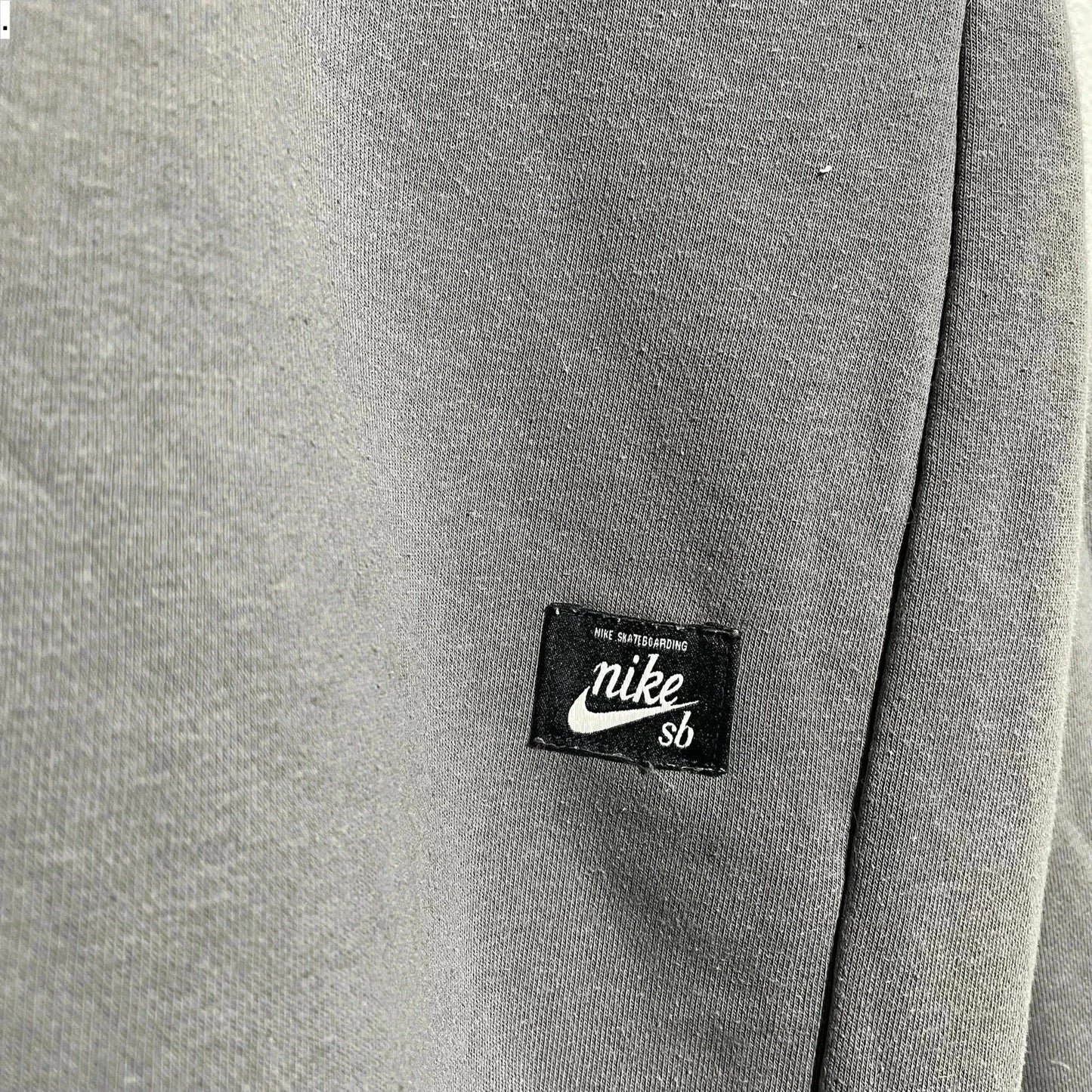 Grey Nike Sb Hoodie Print Logo - Large