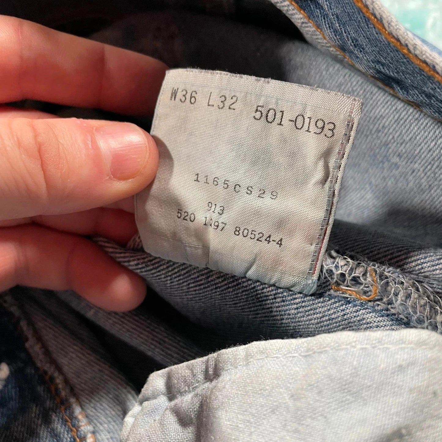 Vintage 90s Blue Levi’s 501 Jeans Straight Leg - W36 L32