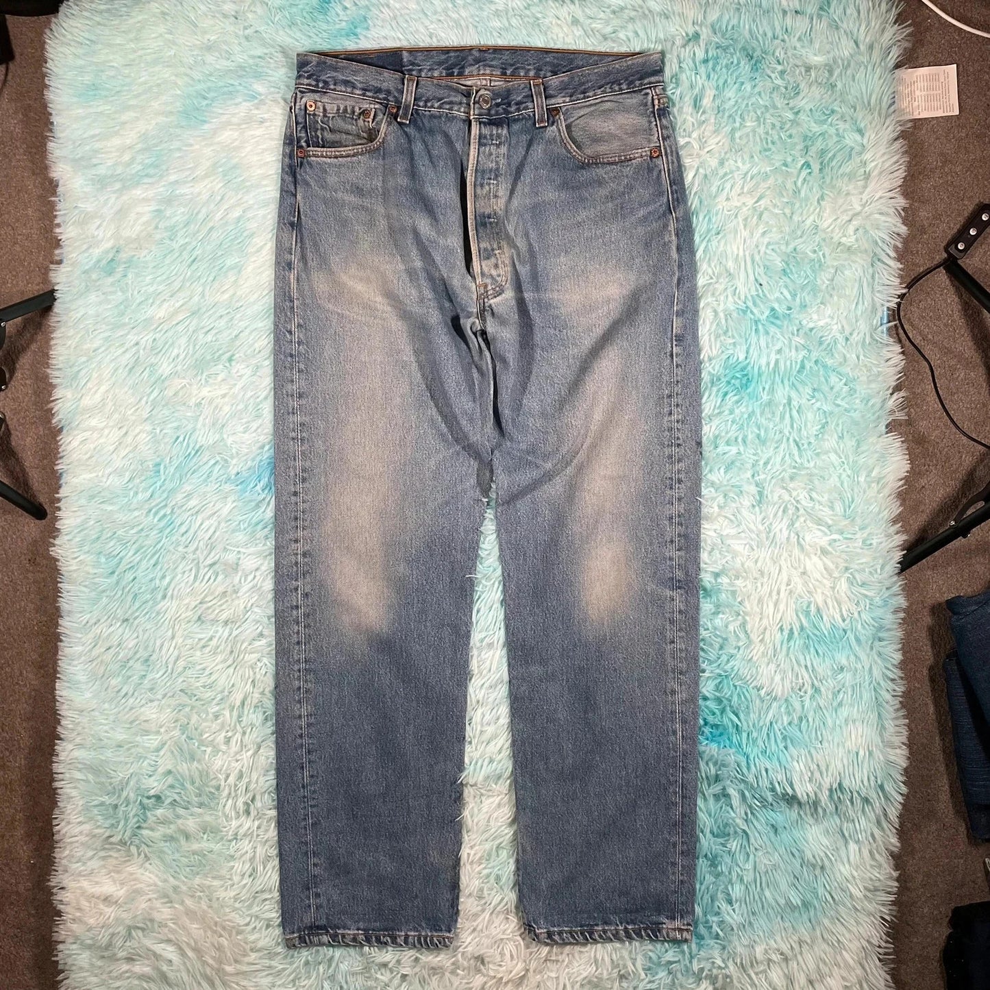 Vintage 90s Blue Levi’s 501 Jeans Straight Leg - W36 L32