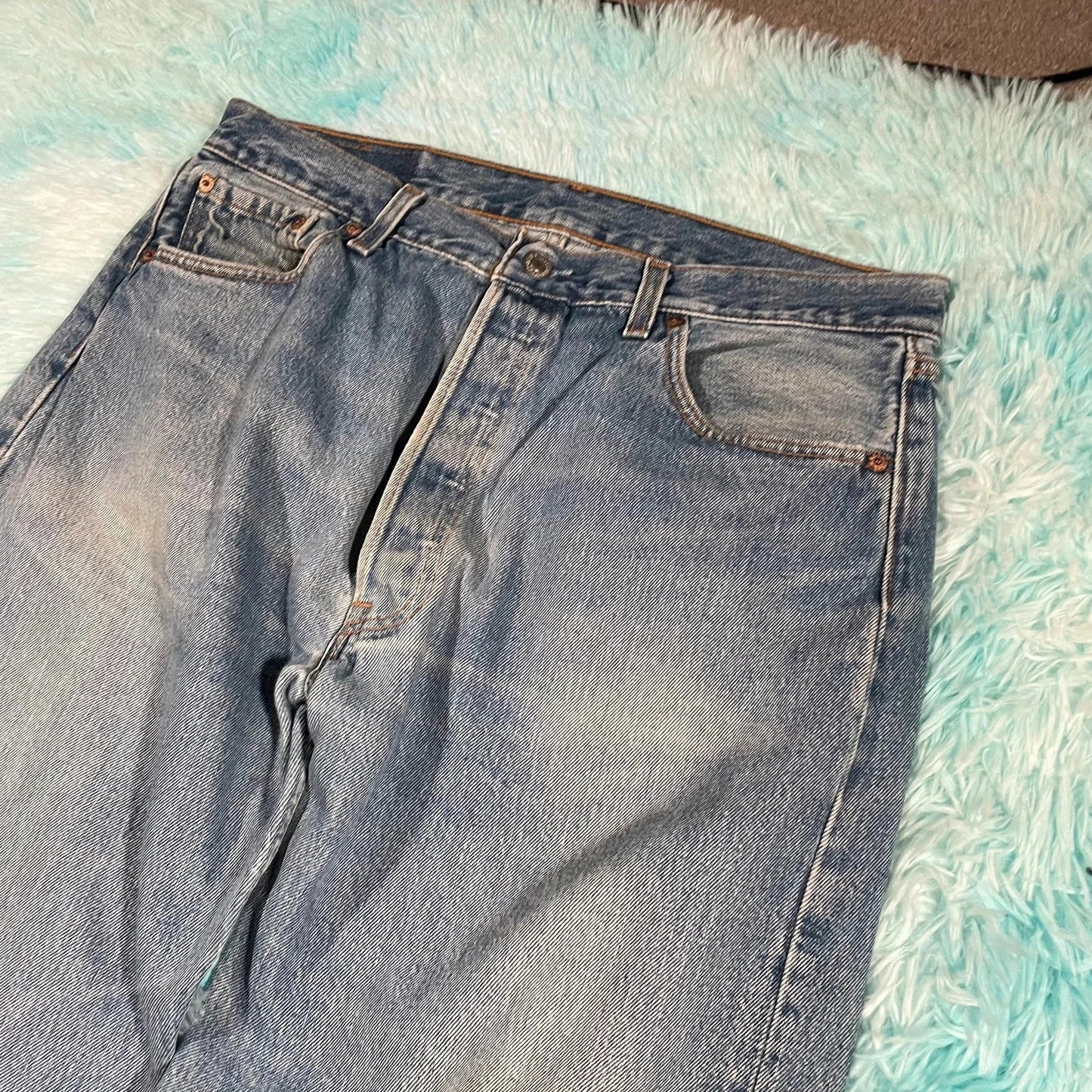 Vintage 90s Blue Levi’s 501 Jeans Straight Leg - W36 L32