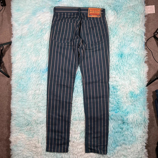 Vintage 90s Navy Pinstriped Diesel Jeans - 30W 32L